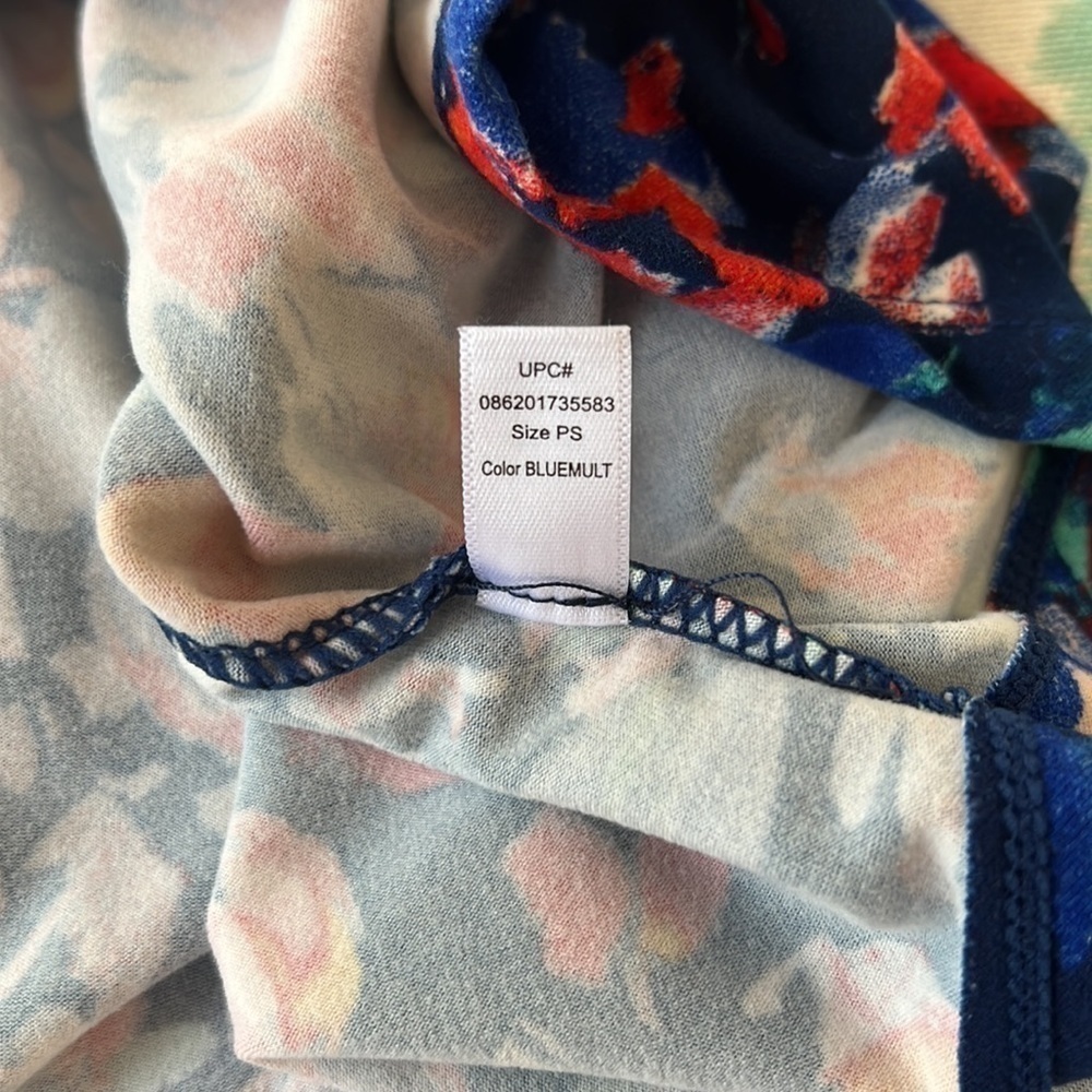 Cuddl Duds Flexwear Floral Shark Bite Hem Midi Dress Size PS - Picture 10 of 12